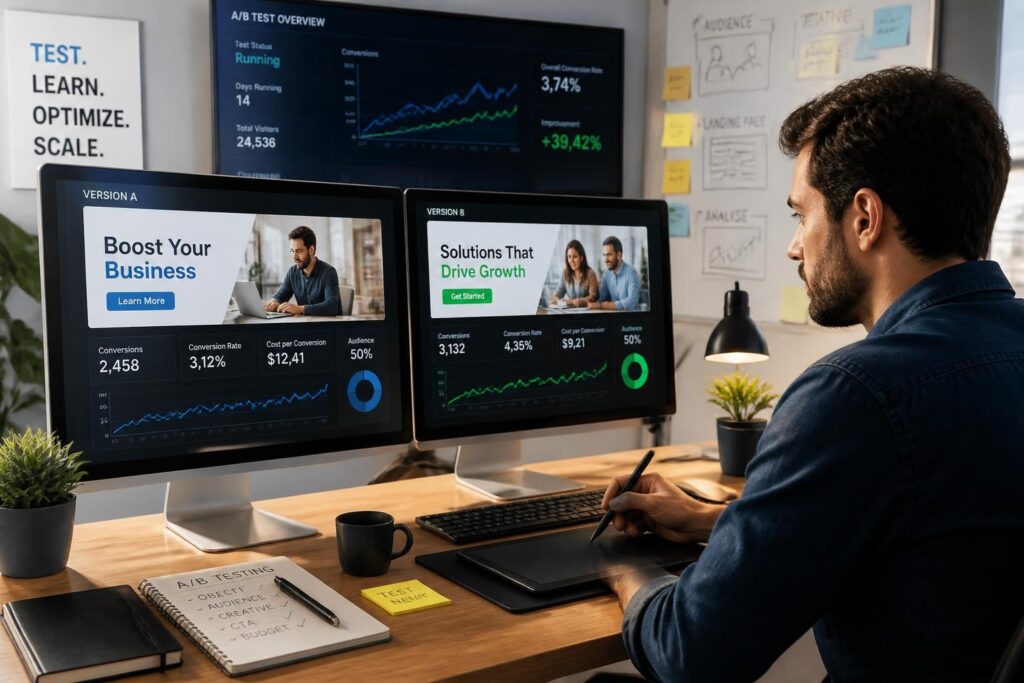 découvrez comment l'a/b testing en publicité vous permet de tester vos campagnes avant d'investir, optimisant ainsi vos dépenses et maximisant vos résultats.