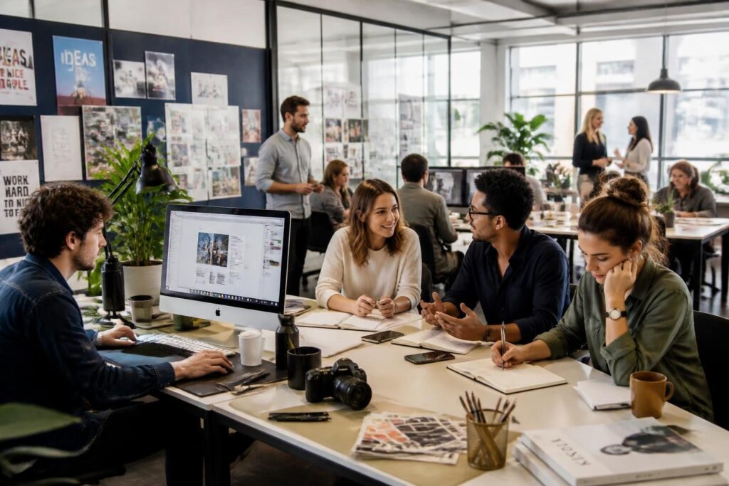 découvrez les métiers, l'ambiance de travail et les parcours professionnels au sein d'une agence de publicité. plongez dans l'univers créatif et dynamique du secteur.