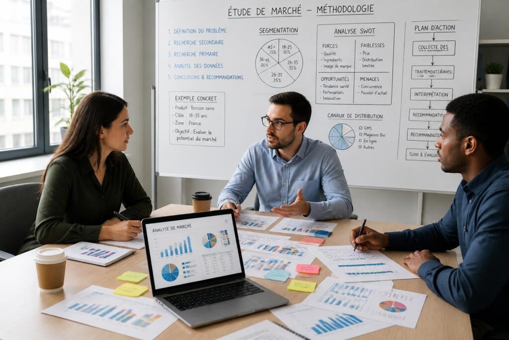 découvrez notre guide complet pour réaliser une étude de marché efficace avec une méthode pas à pas accompagnée d'un exemple pratique.